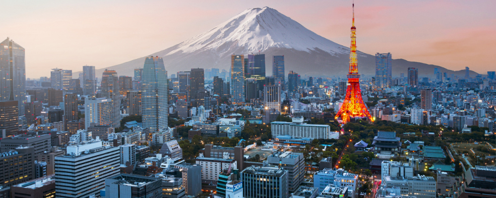 Mt Fuji and surrounding town