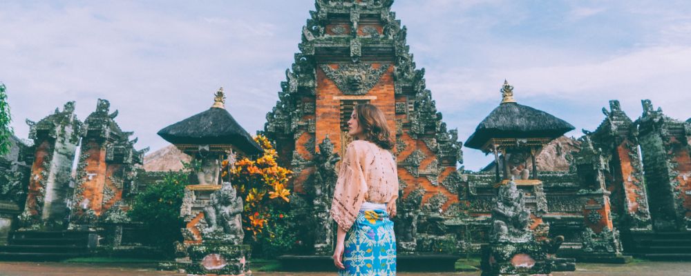 Woman at temple