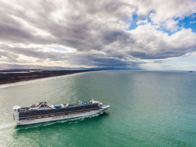 Cruise ship on sea