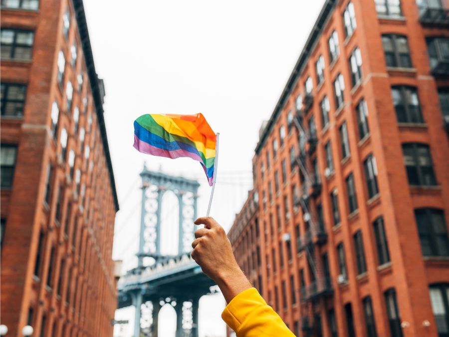 Waving the rainbow flag
