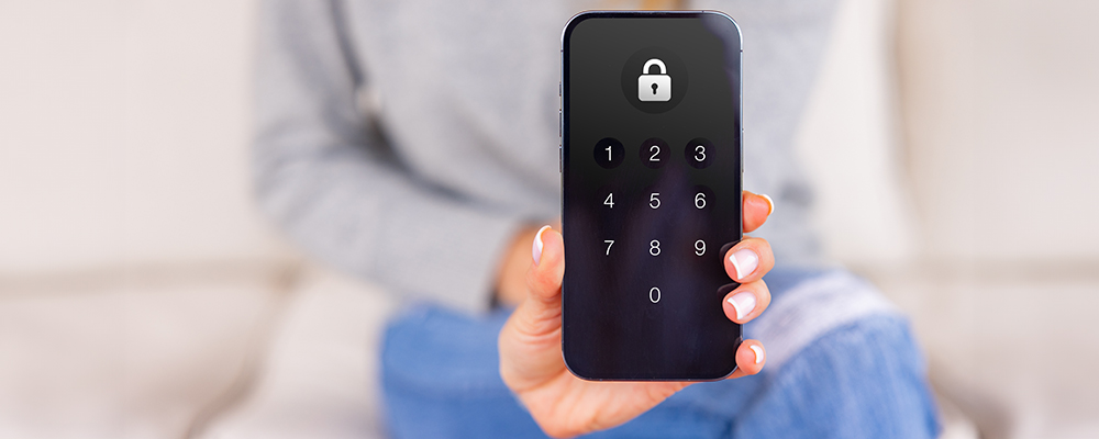 Phone with lock screen